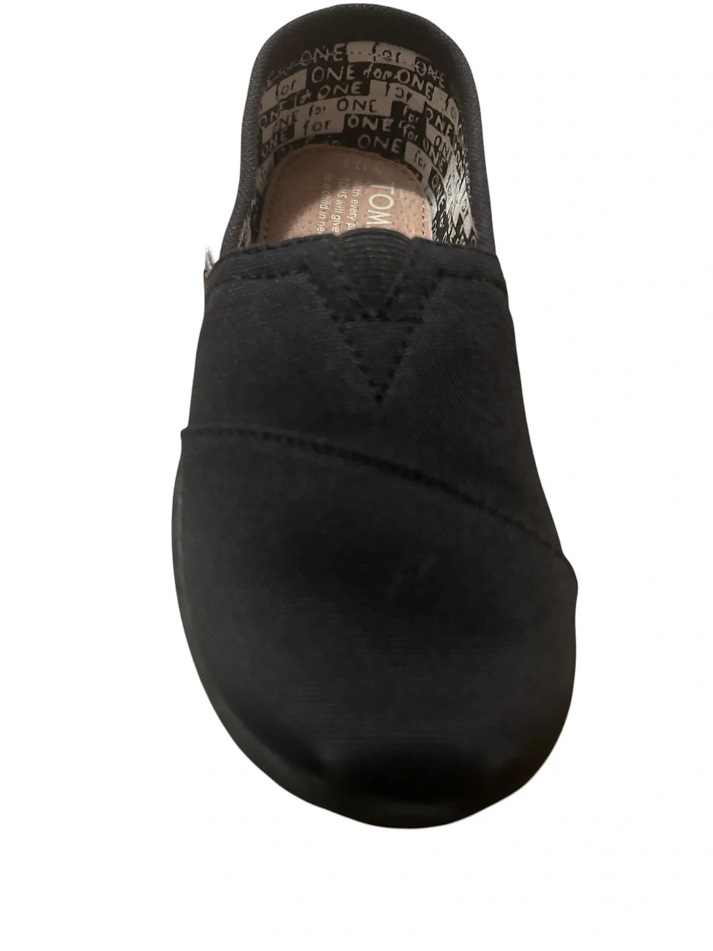 TOMS Kids Classic Black Canvas Slip-On Shoes Size 12.5 Youth